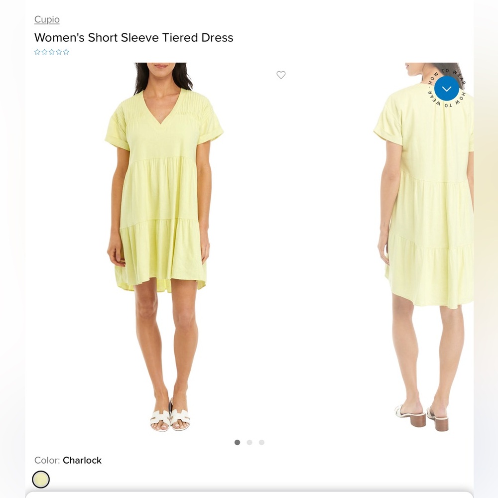 Cupio lemon yellow dress, large